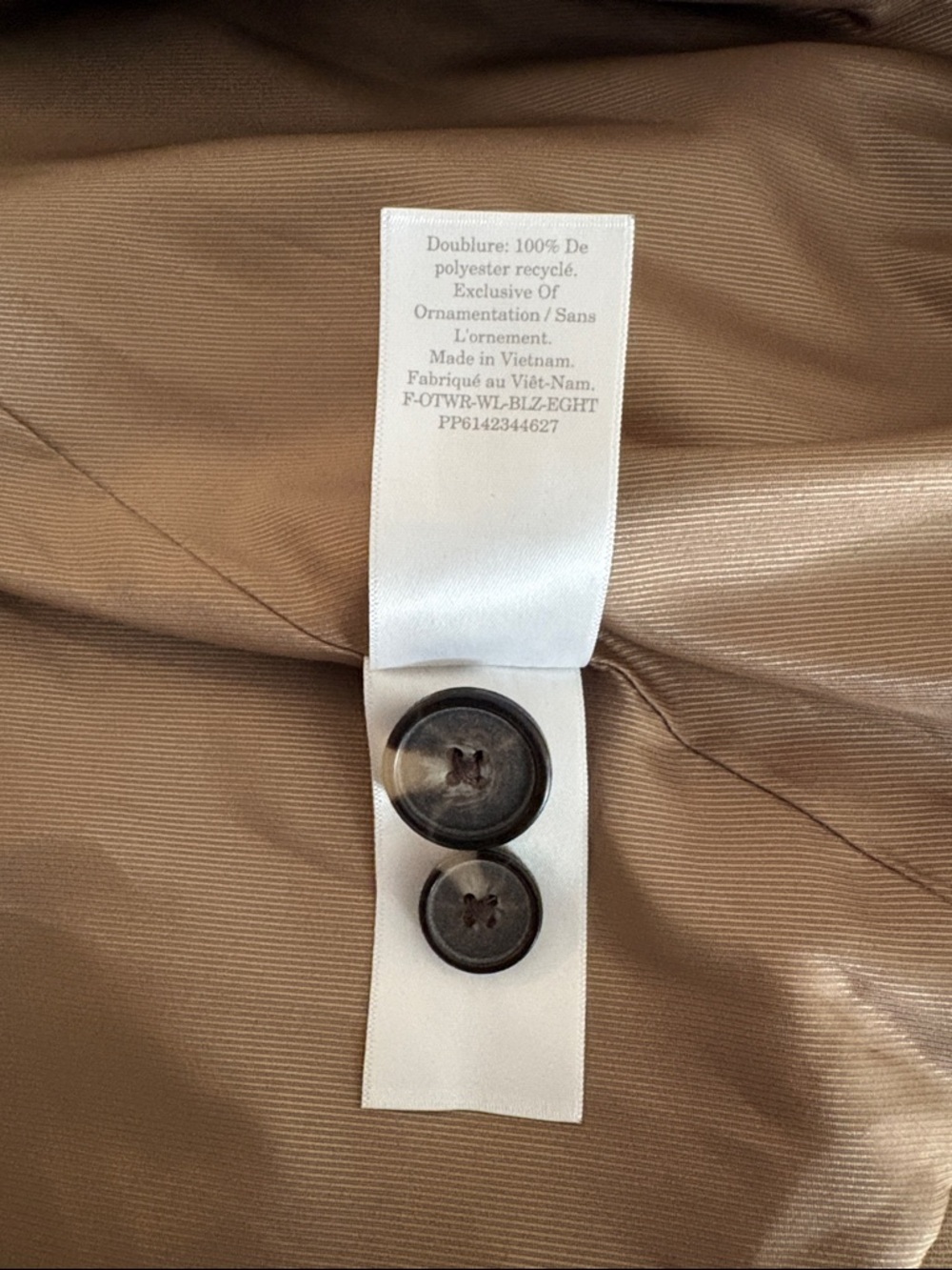 Everlane The 80s Oversized Blazer Women’s Size 8 in Ash Brown - Picture 9 of 10